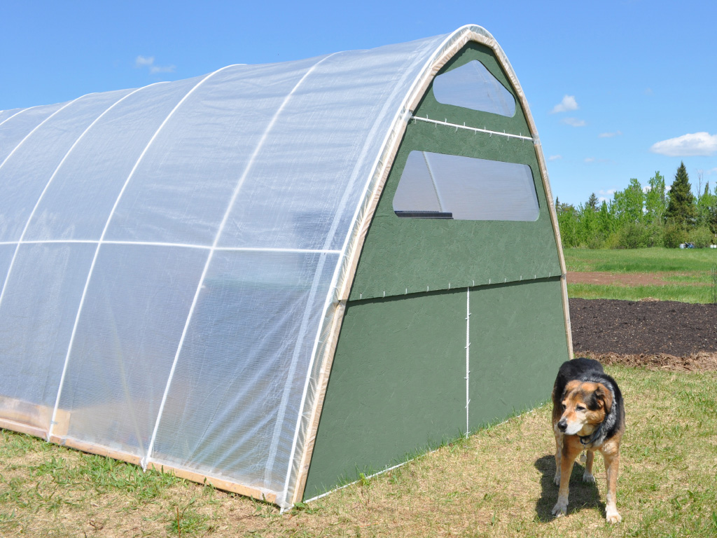 Modular Rebar GreenHouse - rear top vents